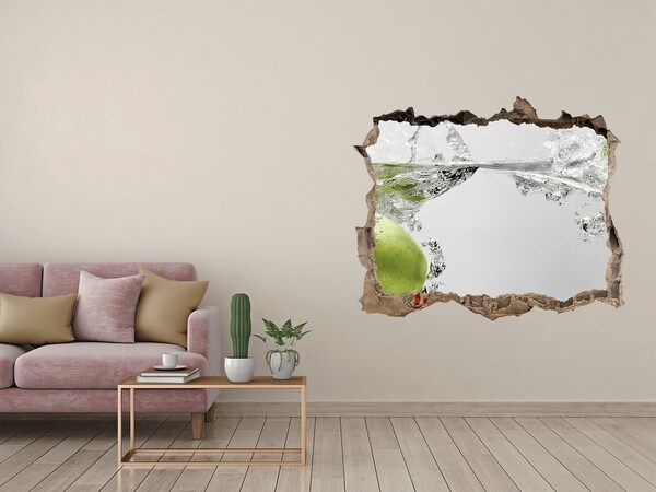 3D Wandsticker Loch Der versunkene Apfel