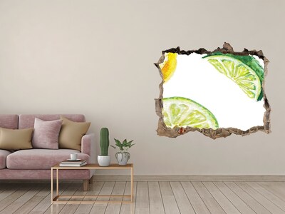 3D Wandsticker Loch Lemon Hole in the Wall