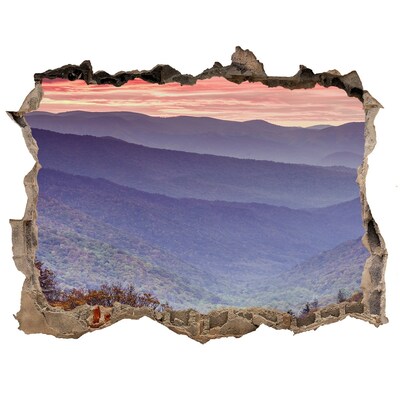 3D Wandsticker Loch Berglandschaft bei Sonnenaufgang