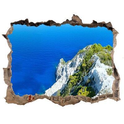 3D Wandsticker Loch Blick auf das blaue Meer