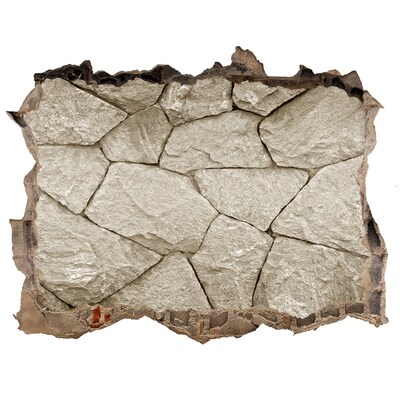 Wandtattoos Mauerdurchbruch Zerbrochene Mauer mit Steinen