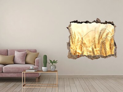 3D Wandtattoos Loch in der Wand Goldene Weizenfelder