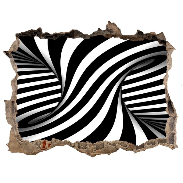 Wandtattoos Loch Optische Täuschung in Schwarzweiß