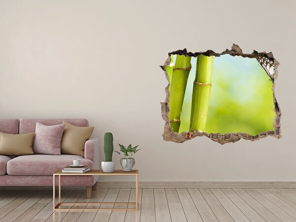 3D Wandtattoos Loch in der Wand Schmetterling im Bambusgarten