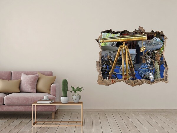 3D Wandtattoos Loch in der Wand Antiquitäten in einem Mystery Shop