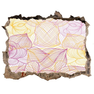 Wandtattoos Mauerdurchbruch Loch in der Wand Blumenmuster