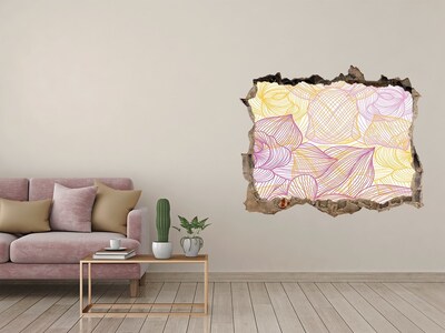 Wandtattoos Mauerdurchbruch Loch in der Wand Blumenmuster