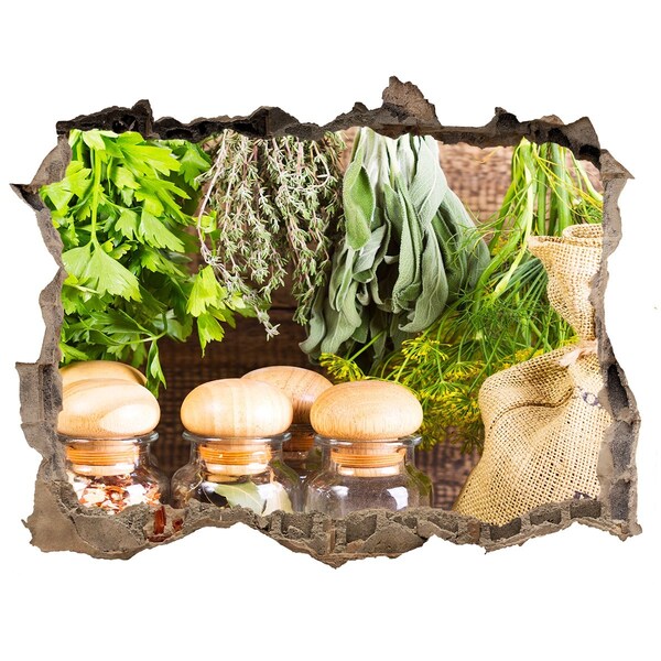 Wandtattoos Mauerdurchbruch Kräuterecke in der Küche