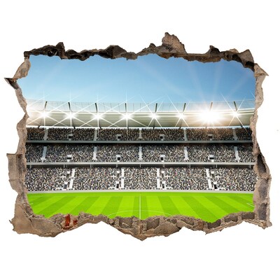Wandfolien Loch in der Wand Das Fußballstadion in Aktion