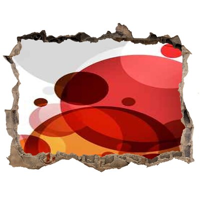 Wandfolien Loch in der Wand Bunte Seifenblasen in einem Loch in der Wand