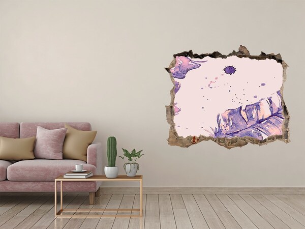 Wandfolien Loch in der Wand Tropisches Paradies hinter der Mauer