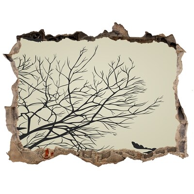 Wandtattoos Loch Toter Wald hinter der zerstörten Mauer