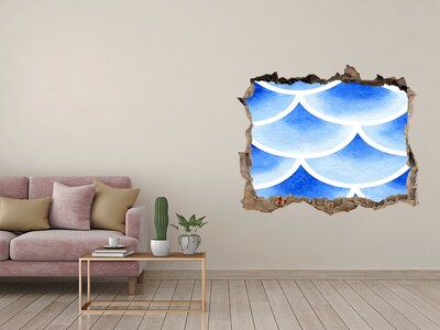 Wandtattoos Loch Wasserwellen in einem Wandloch