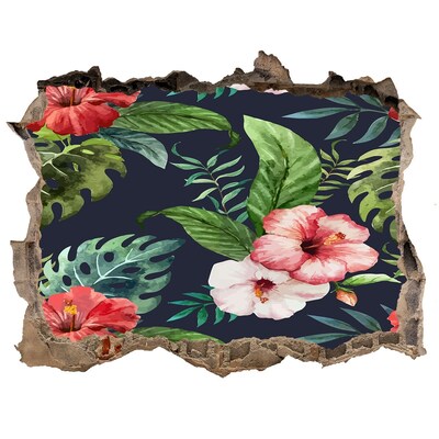 Wandtattoos Mauerdurchbruch Kleiner tropischer Garten