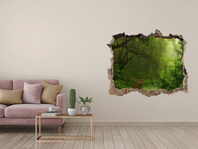 3D Wandtattoos Loch in der Wand Grüner Wald mit einem Waldweg