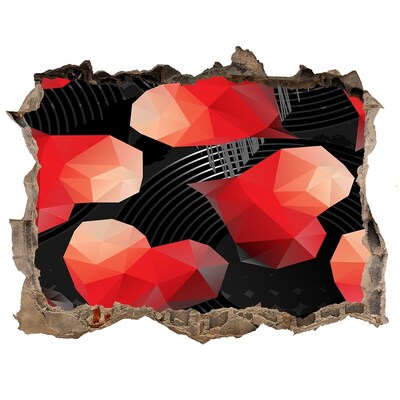 Wandfolien Loch in der Wand Geometrie im Schrott