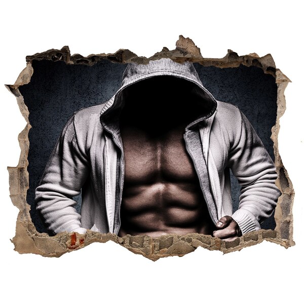 Wandfolien Loch in der Wand Intensives Workout im urbanen Stil