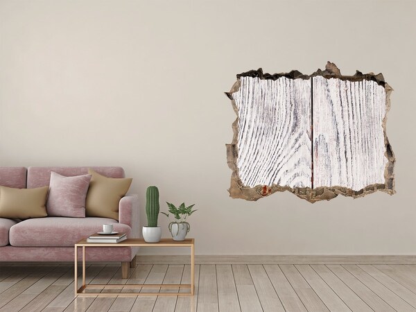 3D Wandtattoos Loch in der Wand Holzbrett in einer beschädigten Wand