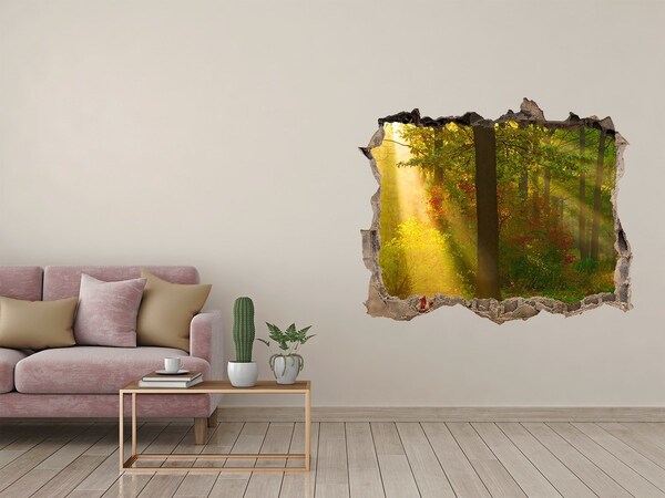 3D Wandtattoos Loch in der Wand Herbstwaldlandschaft