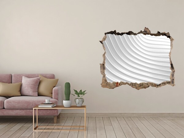 3D Wandtattoos Loch in der Wand Eine zerbrochene Mauer mit Blick auf wellenförmige Linien