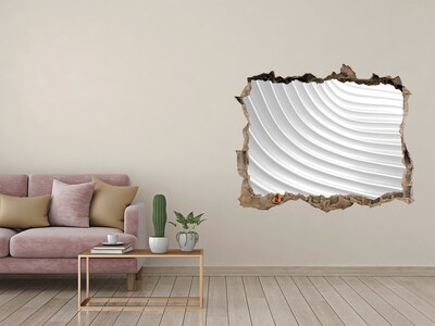 3D Wandtattoos Loch in der Wand Eine zerbrochene Mauer mit Blick auf wellenförmige Linien