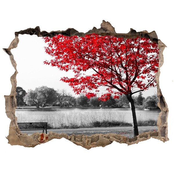 3D Wandsticker Loch Herbst im Park