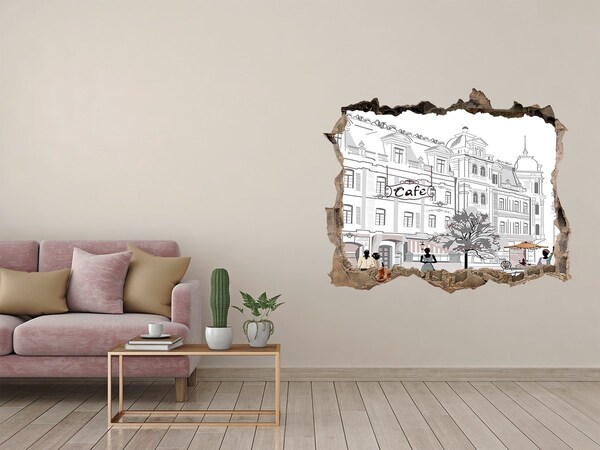 Wandtattoos Mauerdurchbruch Café im europäischen Stil
