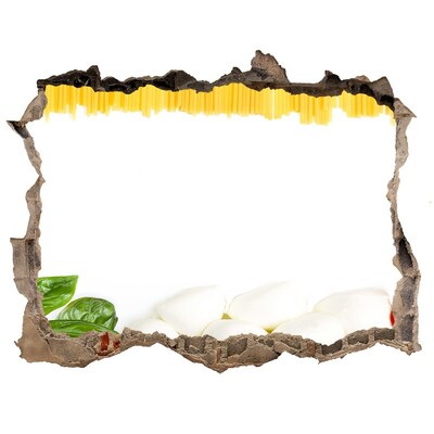 Wandfolien Loch in der Wand Ein italienisches Festmahl in einem kleinen Lokal