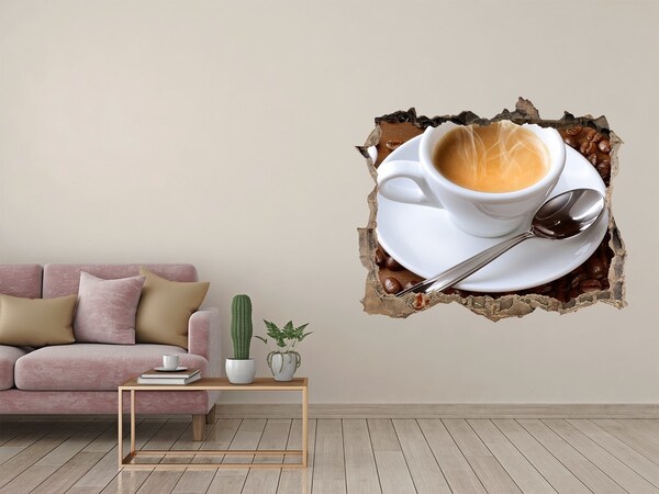 3D Wandtattoos Loch in der Wand Kaffee im Industriestil