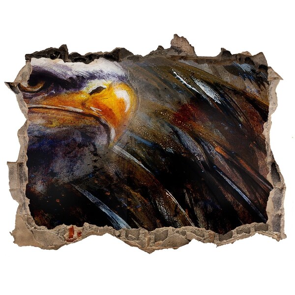 3D Wandtattoos Loch in der Wand Adler in einer zerstörten Mauer