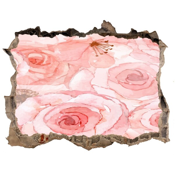 Wandtattoos Loch Ein Blumenwandbild in einem Loch in der Wand