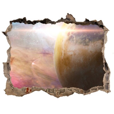 Wandfolien Loch in der Wand Weltraumabenteuer