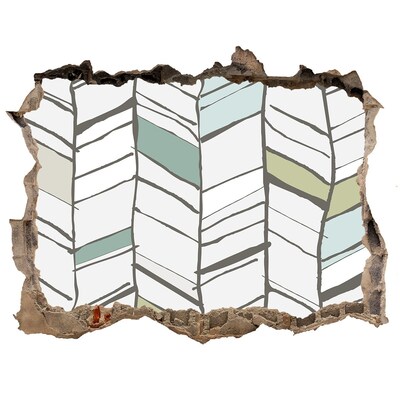 3D Wandsticker Loch Interieur im skandinavischen Stil