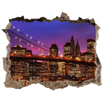 Wandtattoos Loch New Yorker Skyline bei Nacht