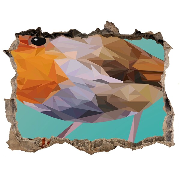 Wandfolien Loch in der Wand Vogel in einem Loch in der Wand