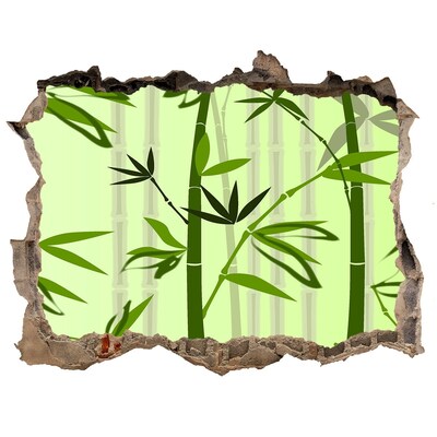 3D Wandtattoos Loch in der Wand Grüner Bambuswald