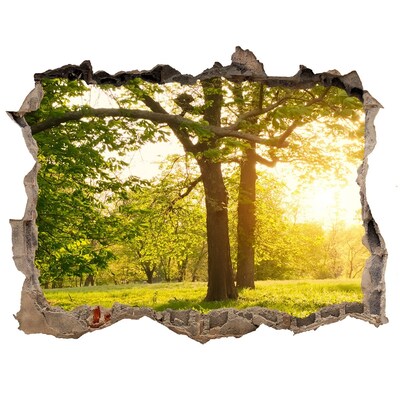 Wandtattoos Mauerdurchbruch Ein grünes Paradies zwischen den Bäumen