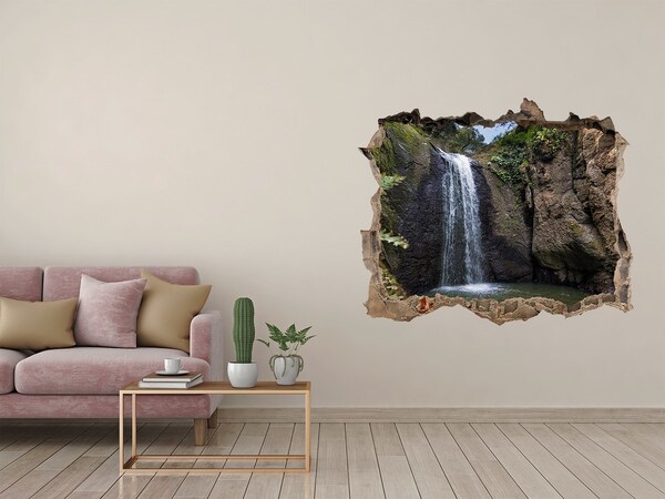 Wandfolien Loch in der Wand Wasserfall zwischen den Felsen