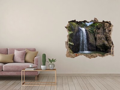 Wandfolien Loch in der Wand Wasserfall zwischen den Felsen