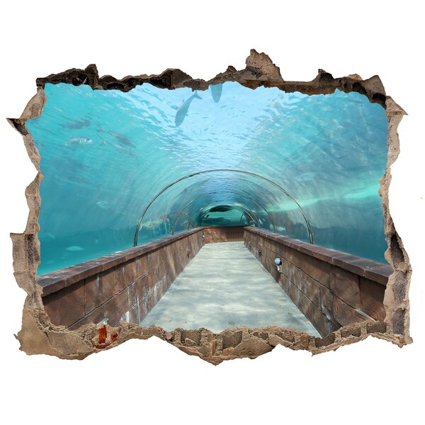 3D Wandsticker Loch Unterwassertunnel im Ozean