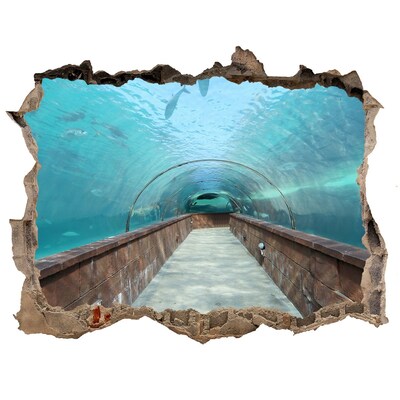 3D Wandsticker Loch Unterwassertunnel im Ozean