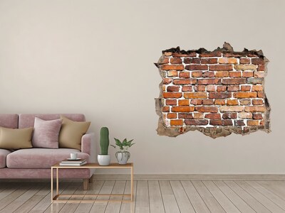 3D Wandtattoos Loch in der Wand Beschädigte Ziegelmauer