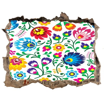 Wandtattoos Loch Blumenmuster an der Wand