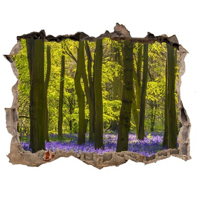 3D Wandtattoos Loch in der Wand Waldlichtung im Frühling