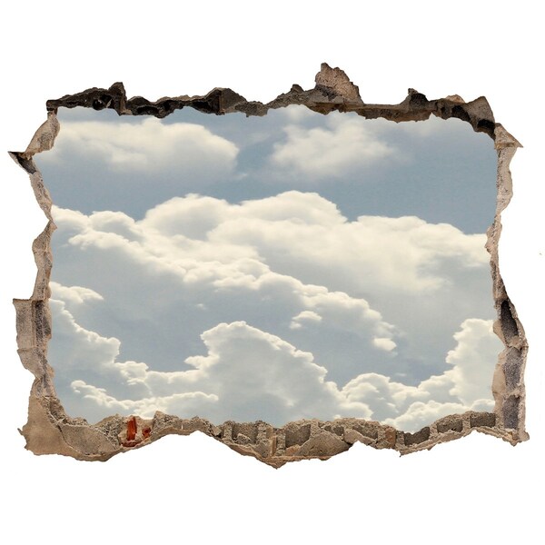 3D Wandsticker Loch Himmel mit Wolken