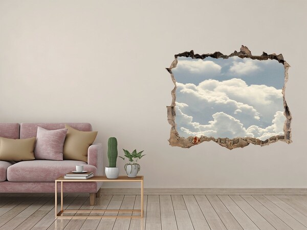 3D Wandsticker Loch Himmel mit Wolken