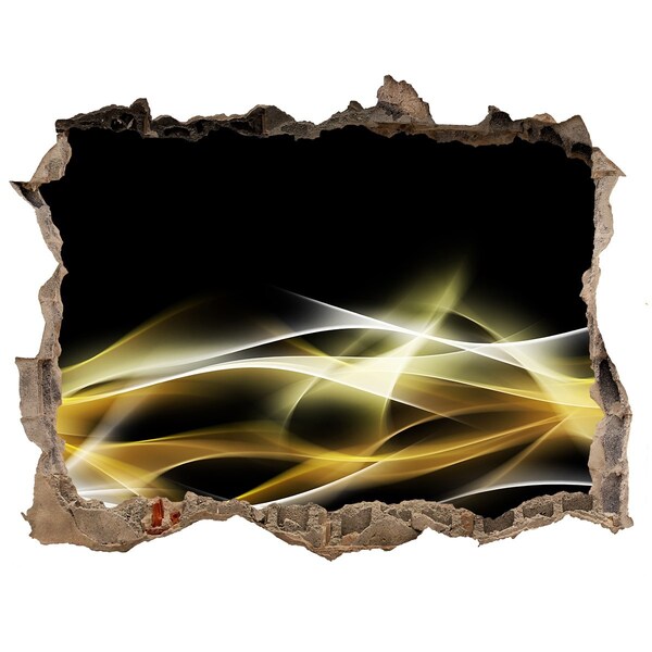 Wandtattoos Mauerdurchbruch Der goldene Riss in der Wand