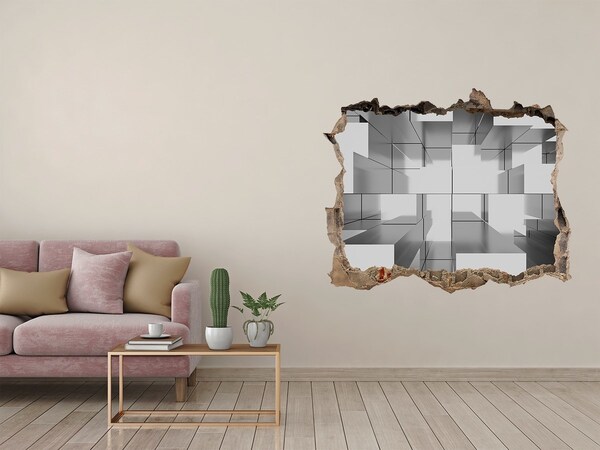 3D Wandsticker Loch Raum im Beton