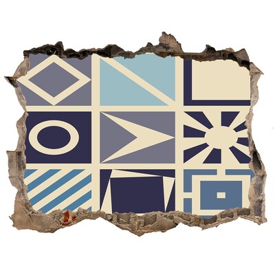 Wandfolien Loch in der Wand Geometrie an der Wand