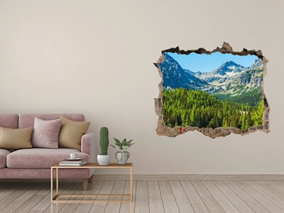 3D Wandtattoos Loch in der Wand Berglandschaft mit einem See